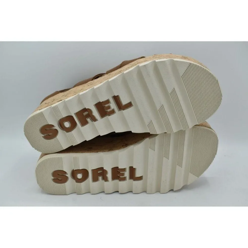 Sorel Women‎ Size 9 Cameron Flatform Leather Lace Up Wedge Platform Sandals